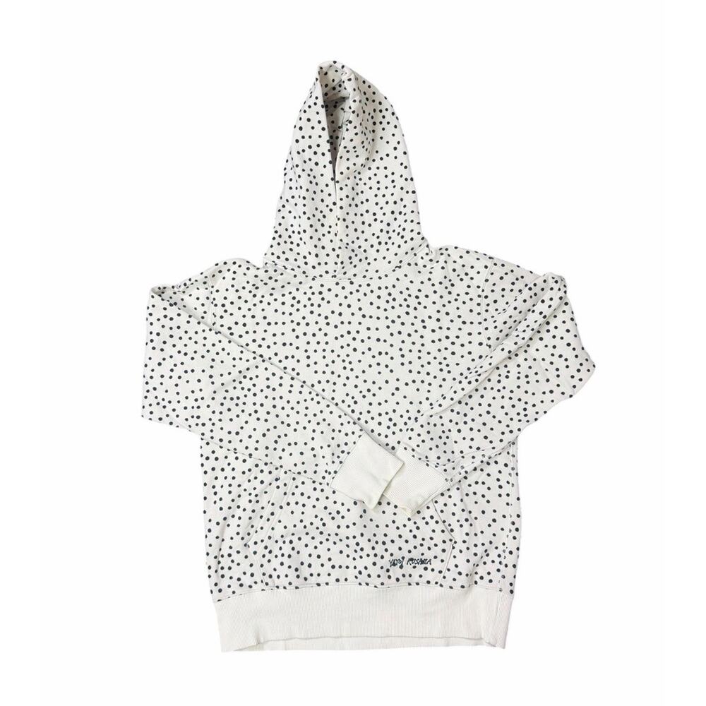 SPRZ NY x Yayoi Kusama Uniqlo Womens M Black White Polka Dot Pullover Hoodie EUC